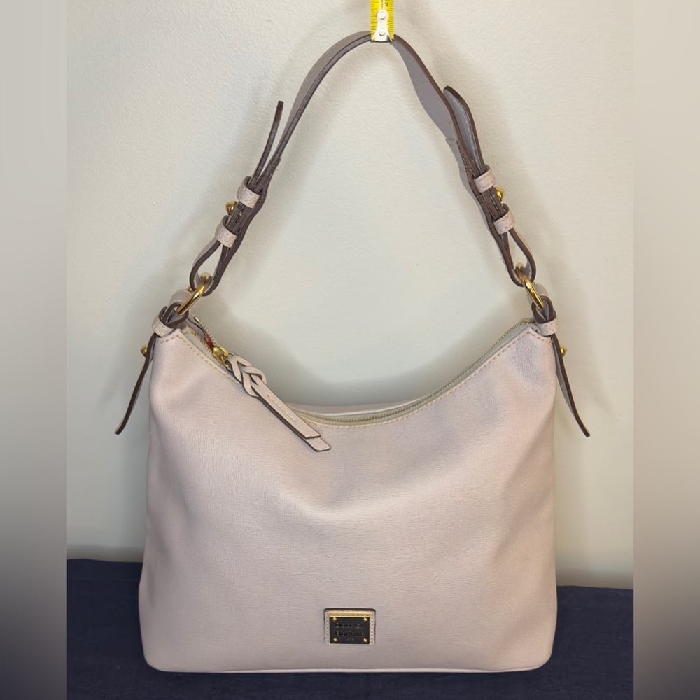 Dooney & Bourke Hobo light Grey Leather Shoulder Bag lg